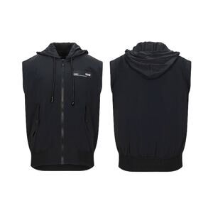 Versace Jeans Couture Men's Nylon Hooded Vest Black Medium